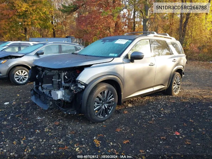 2024 Nissan Pathfinder Sl VIN: 5N1DR3CD5RC266788 Lot: 40703612