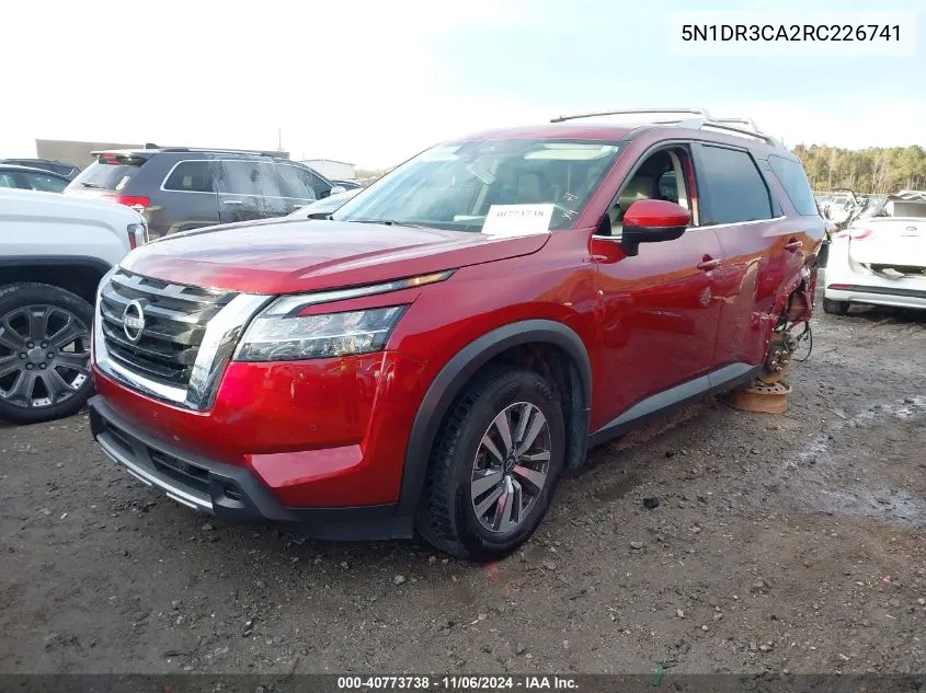 2024 Nissan Pathfinder Sl Fwd VIN: 5N1DR3CA2RC226741 Lot: 40773738