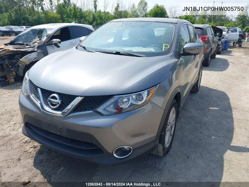 2017 Nissan Qashqai VIN: JN1BJ1CP0HW005750 Lot: 12063043