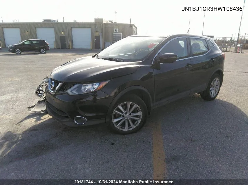 2017 Nissan Qashqai Sv VIN: JN1BJ1CR3HW108436 Lot: 20181744