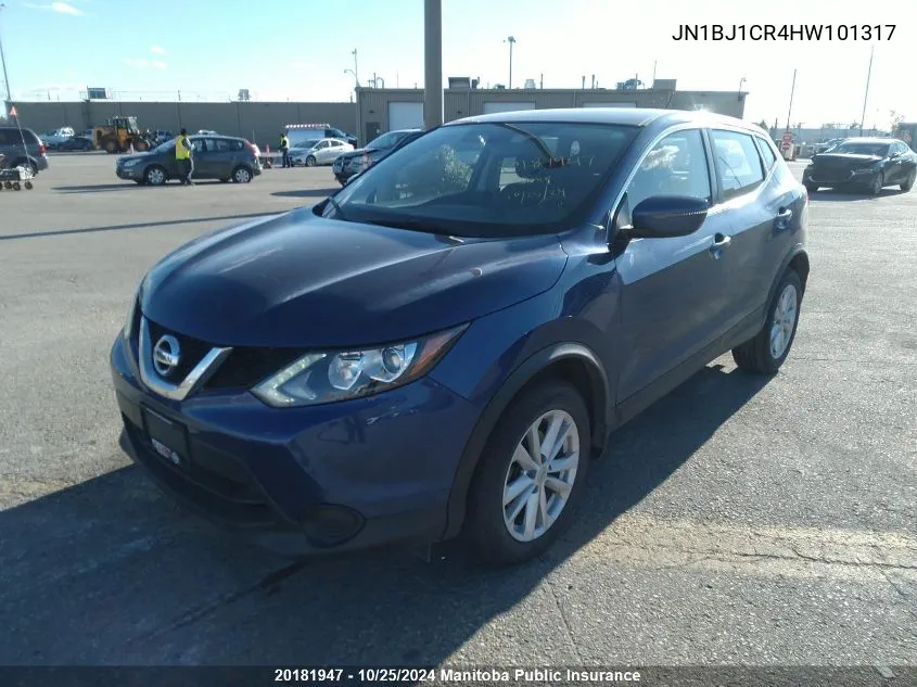 2017 Nissan Qashqai S VIN: JN1BJ1CR4HW101317 Lot: 20181947