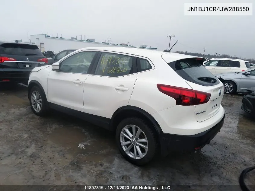 2018 Nissan Qashqai S/Sv/Sl VIN: JN1BJ1CR4JW288550 Lot: 11897315