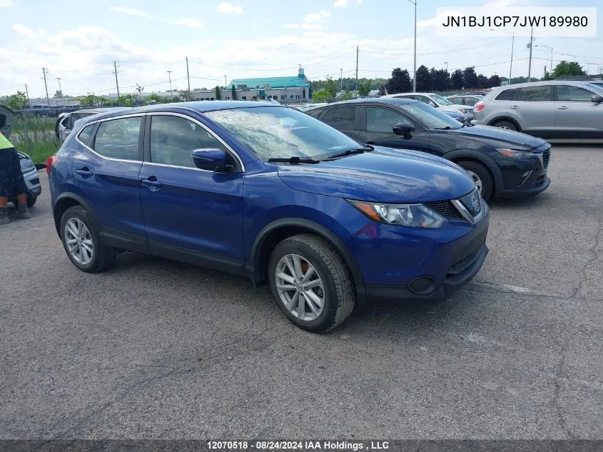 2018 Nissan Qashqai VIN: JN1BJ1CP7JW189980 Lot: 12070518