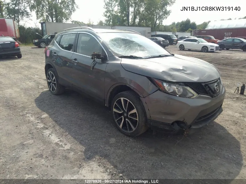 2019 Nissan Qashqai VIN: JN1BJ1CR8KW319140 Lot: 12078920