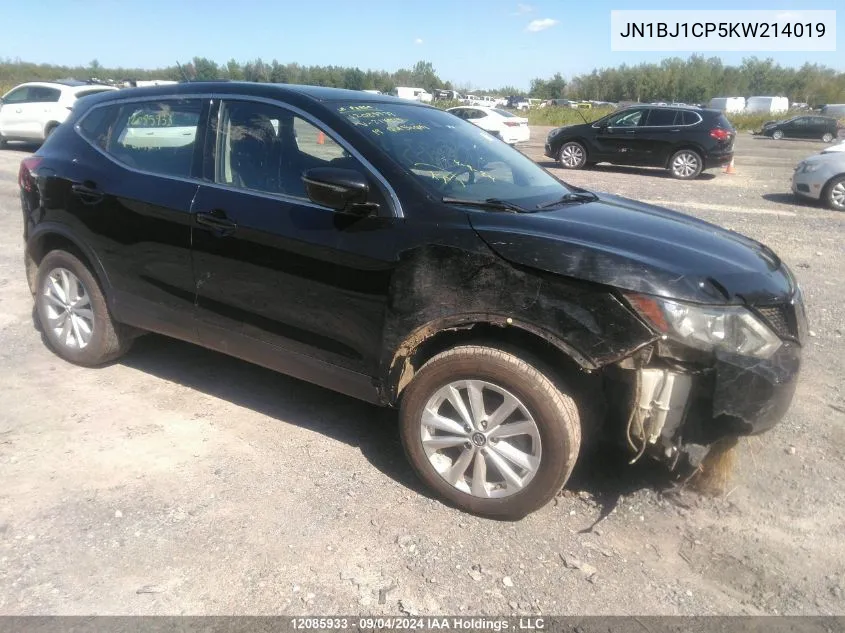 JN1BJ1CP5KW214019 2019 Nissan Qashqai