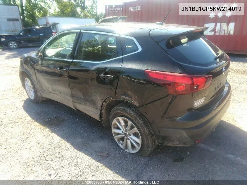 JN1BJ1CP5KW214019 2019 Nissan Qashqai