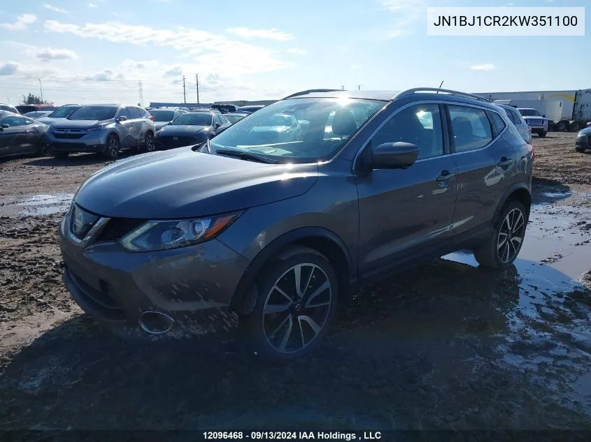 2019 Nissan Qashqai VIN: JN1BJ1CR2KW351100 Lot: 12096468