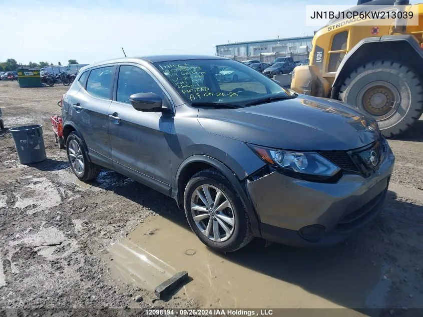 2019 Nissan Qashqai VIN: JN1BJ1CP6KW213039 Lot: 12098194