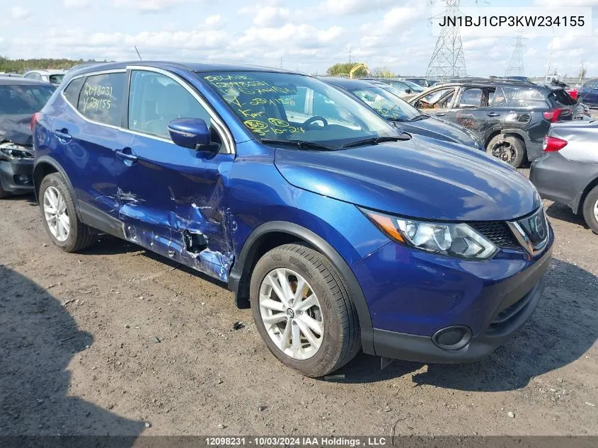 2019 Nissan Qashqai VIN: JN1BJ1CP3KW234155 Lot: 12098231