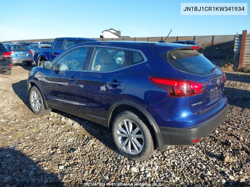 2019 Nissan Qashqai VIN: JN1BJ1CR1KW341934 Lot: 12104730