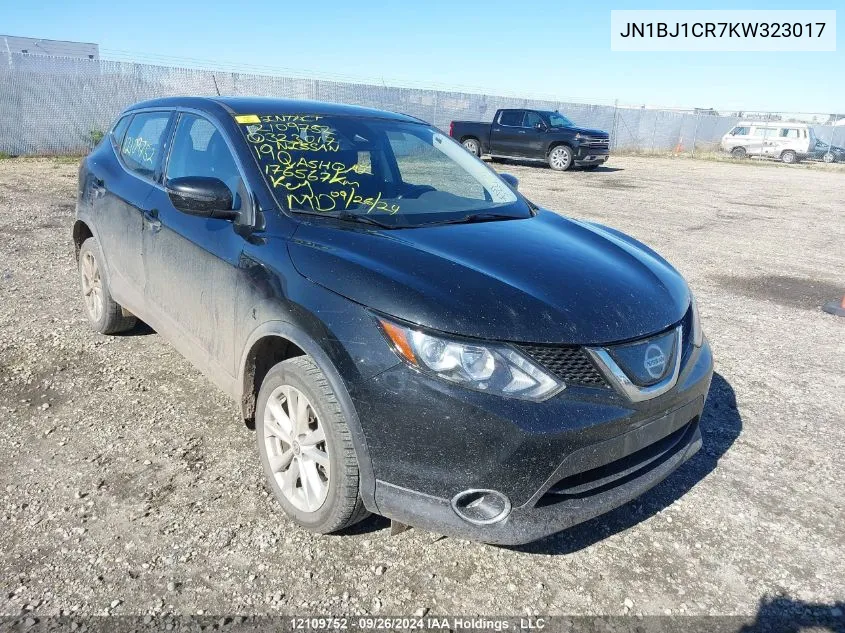 2019 Nissan Qashqai VIN: JN1BJ1CR7KW323017 Lot: 12109752