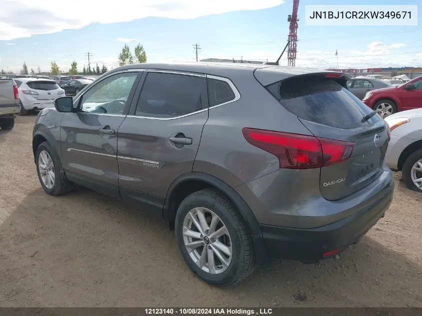 2019 Nissan Qashqai VIN: JN1BJ1CR2KW349671 Lot: 12123140