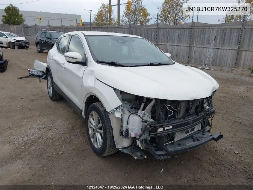 2019 Nissan Qashqai VIN: JN1BJ1CR7KW325270 Lot: 12124347