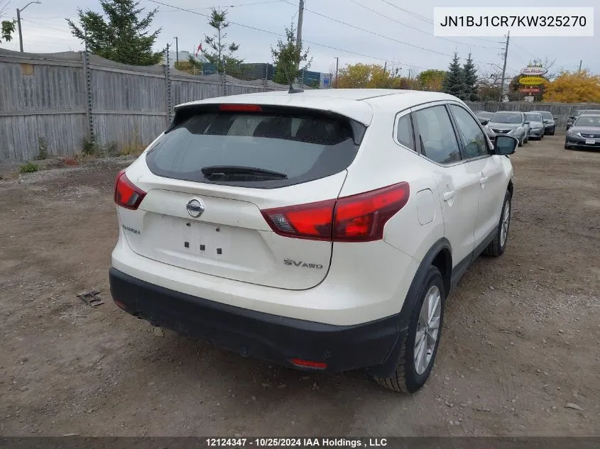 2019 Nissan Qashqai VIN: JN1BJ1CR7KW325270 Lot: 12124347