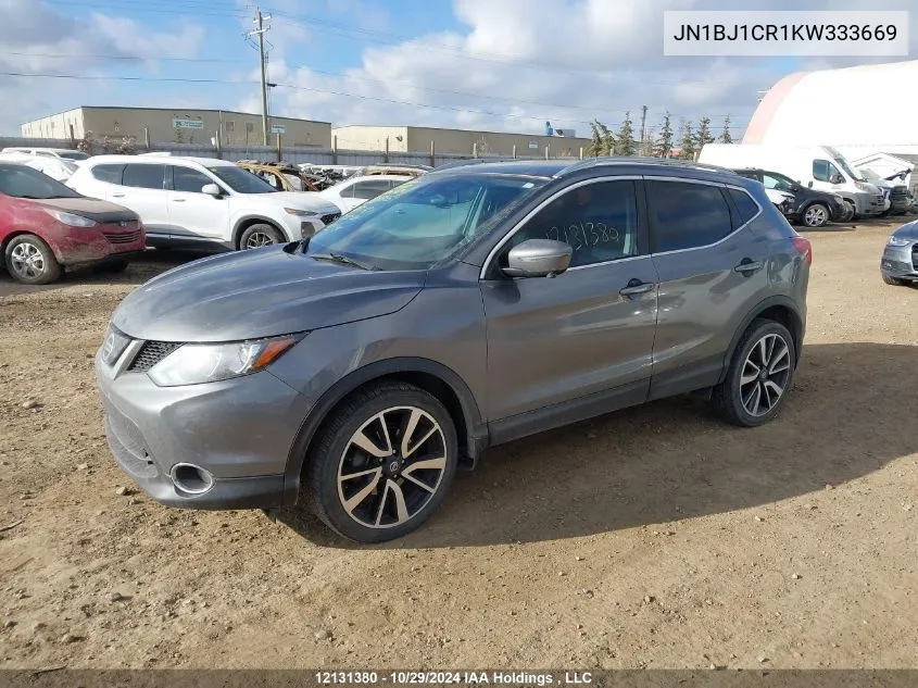 2019 Nissan Qashqai VIN: JN1BJ1CR1KW333669 Lot: 12131380