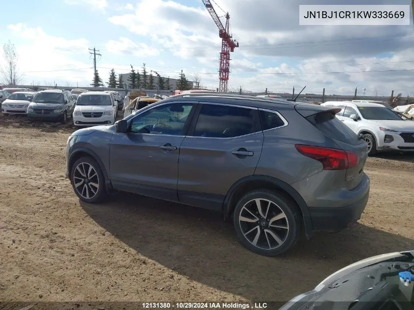 2019 Nissan Qashqai VIN: JN1BJ1CR1KW333669 Lot: 12131380