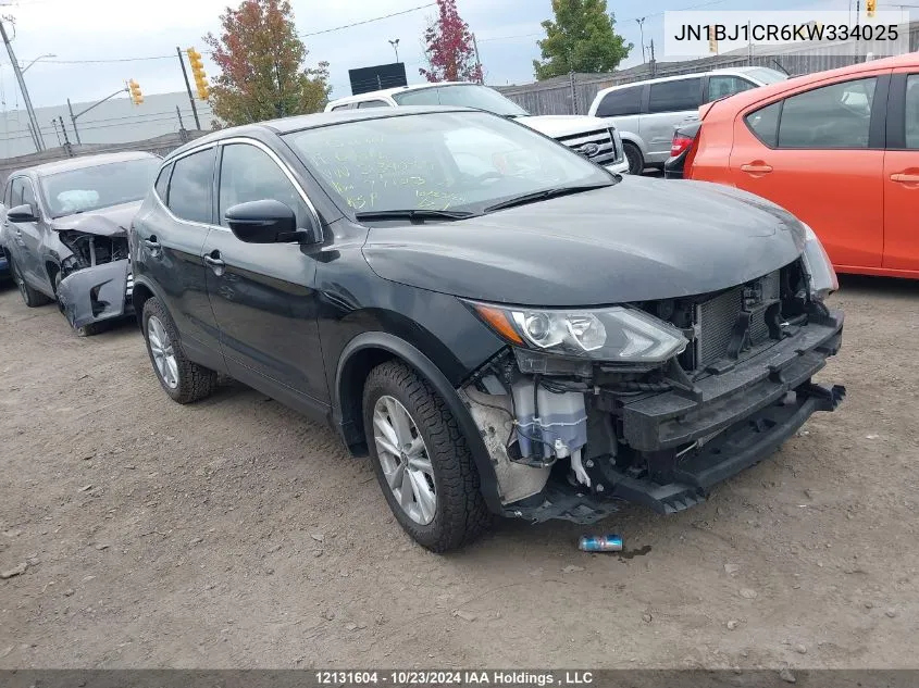 2019 Nissan Qashqai VIN: JN1BJ1CR6KW334025 Lot: 12131604