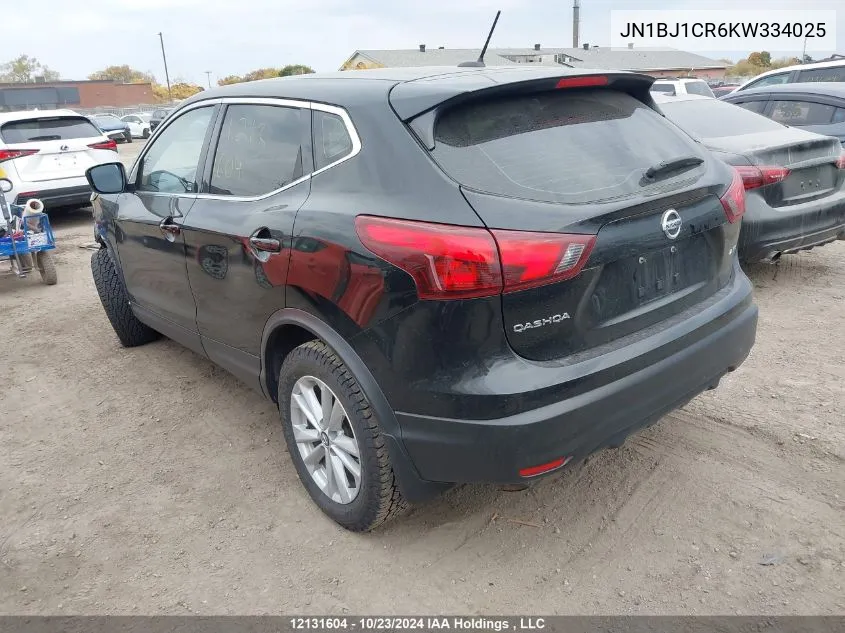 2019 Nissan Qashqai VIN: JN1BJ1CR6KW334025 Lot: 12131604