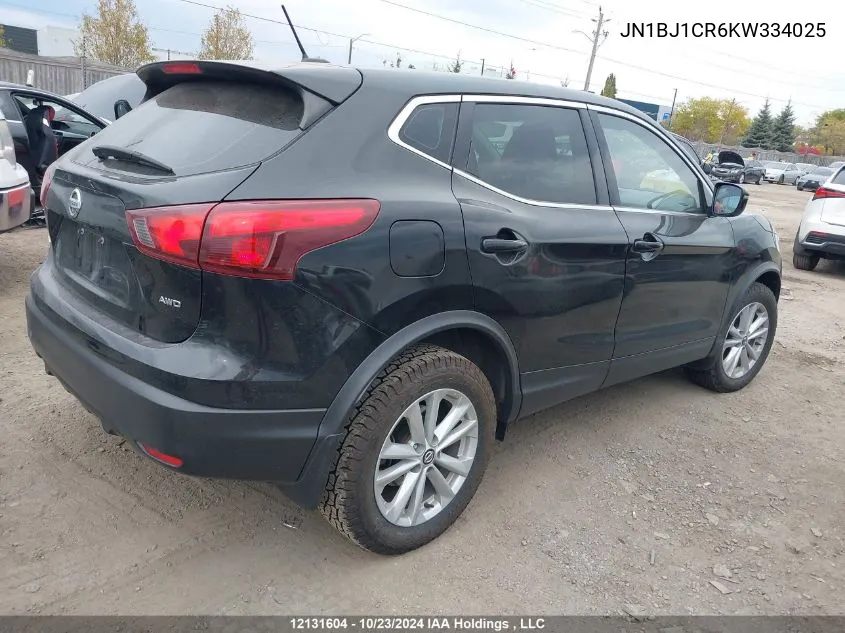 2019 Nissan Qashqai VIN: JN1BJ1CR6KW334025 Lot: 12131604