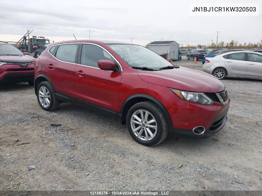 2019 Nissan Qashqai VIN: JN1BJ1CR1KW320503 Lot: 12139376