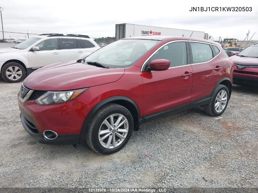 2019 Nissan Qashqai VIN: JN1BJ1CR1KW320503 Lot: 12139376