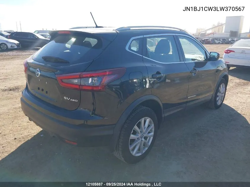 2020 Nissan Qashqai VIN: JN1BJ1CW3LW370567 Lot: 12105887