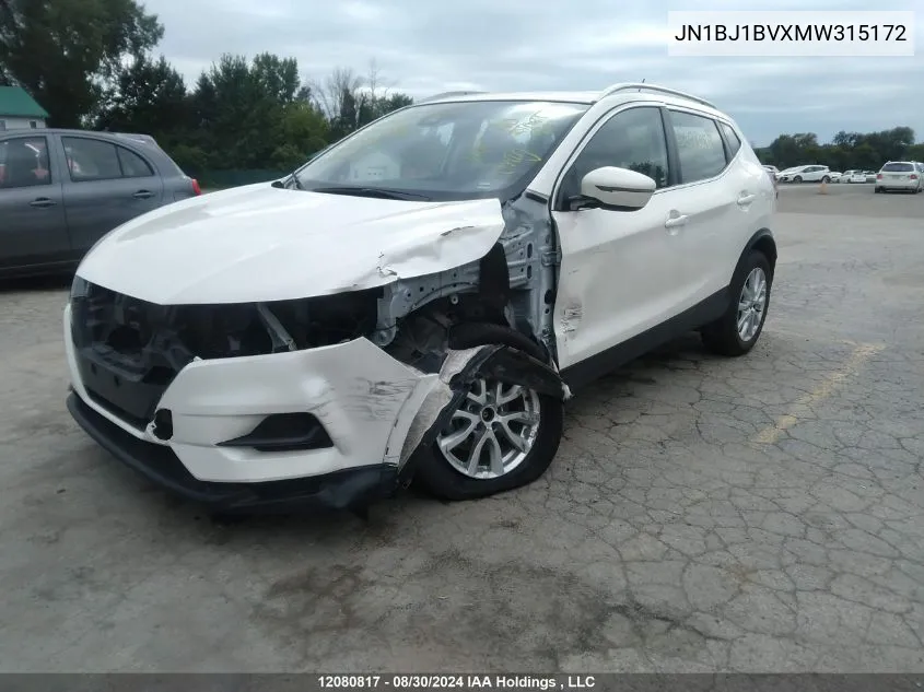 2021 Nissan Qashqai VIN: JN1BJ1BVXMW315172 Lot: 12080817