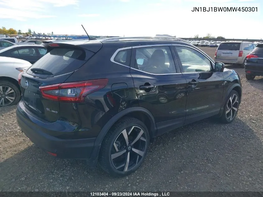 2021 Nissan Qashqai VIN: JN1BJ1BW0MW450301 Lot: 12103404