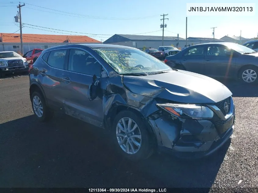 2021 Nissan Qashqai VIN: JN1BJ1AV6MW320113 Lot: 12113364