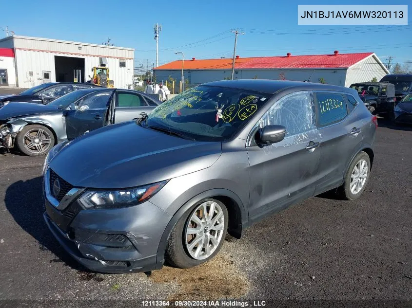 2021 Nissan Qashqai VIN: JN1BJ1AV6MW320113 Lot: 12113364