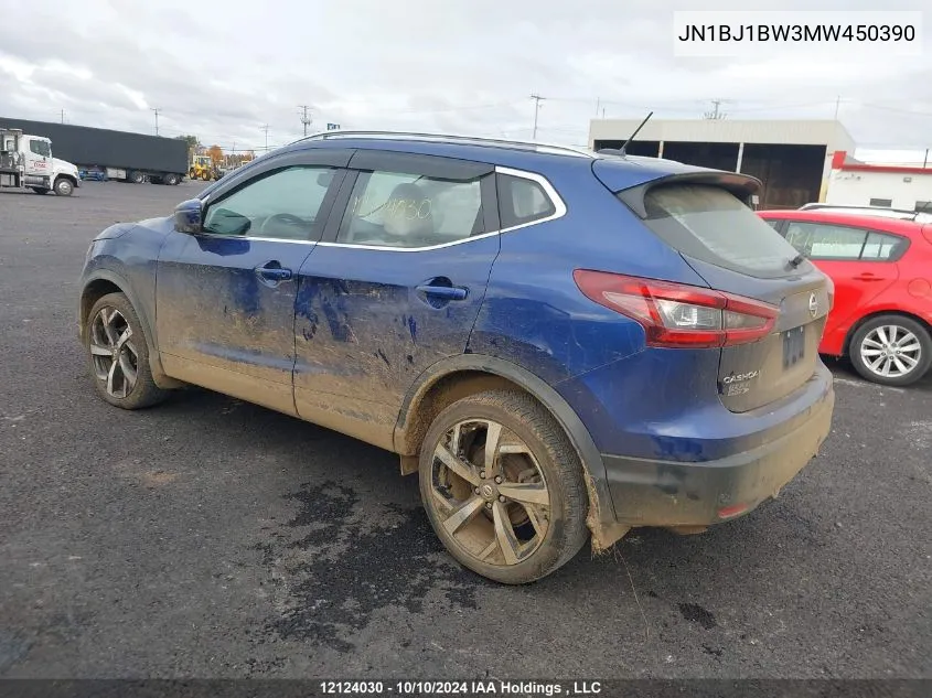 2021 Nissan Qashqai VIN: JN1BJ1BW3MW450390 Lot: 12124030