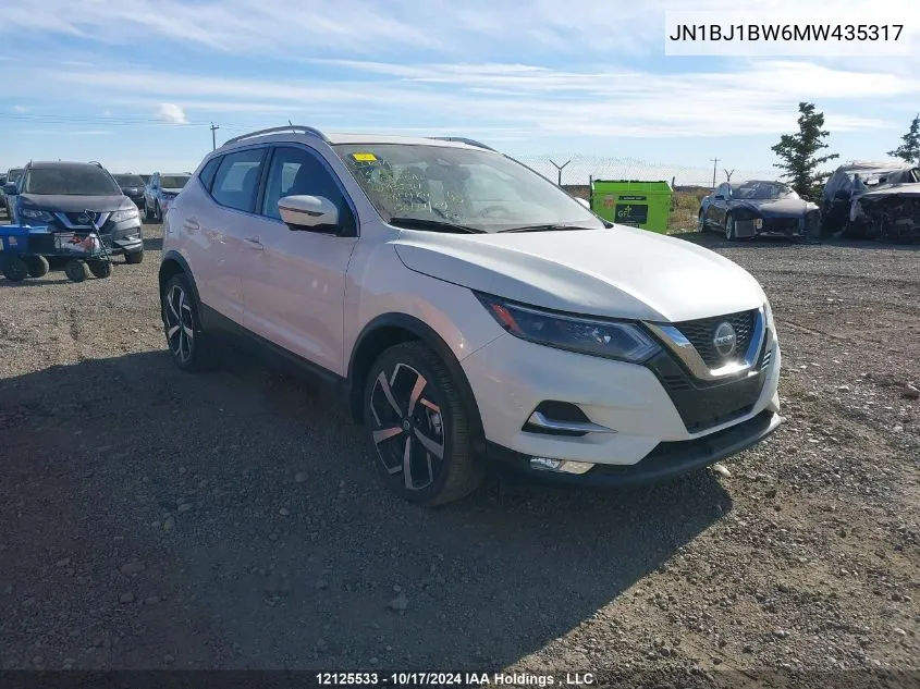 2021 Nissan Qashqai VIN: JN1BJ1BW6MW435317 Lot: 12125533