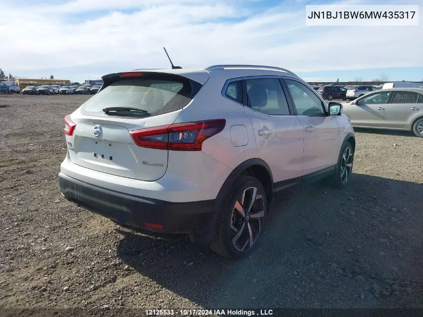 2021 Nissan Qashqai VIN: JN1BJ1BW6MW435317 Lot: 12125533