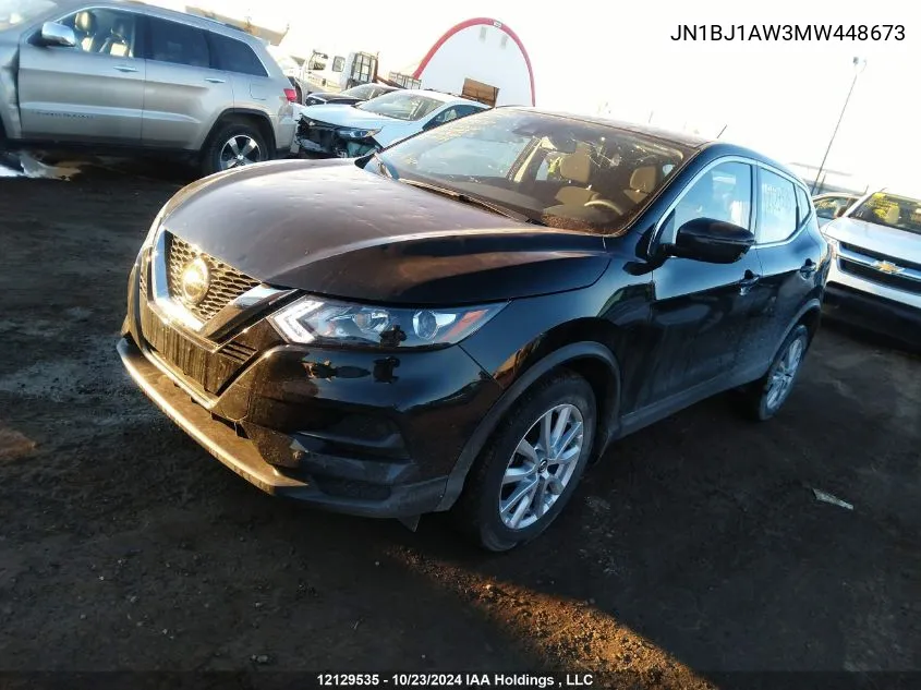 2021 Nissan Qashqai VIN: JN1BJ1AW3MW448673 Lot: 12129535