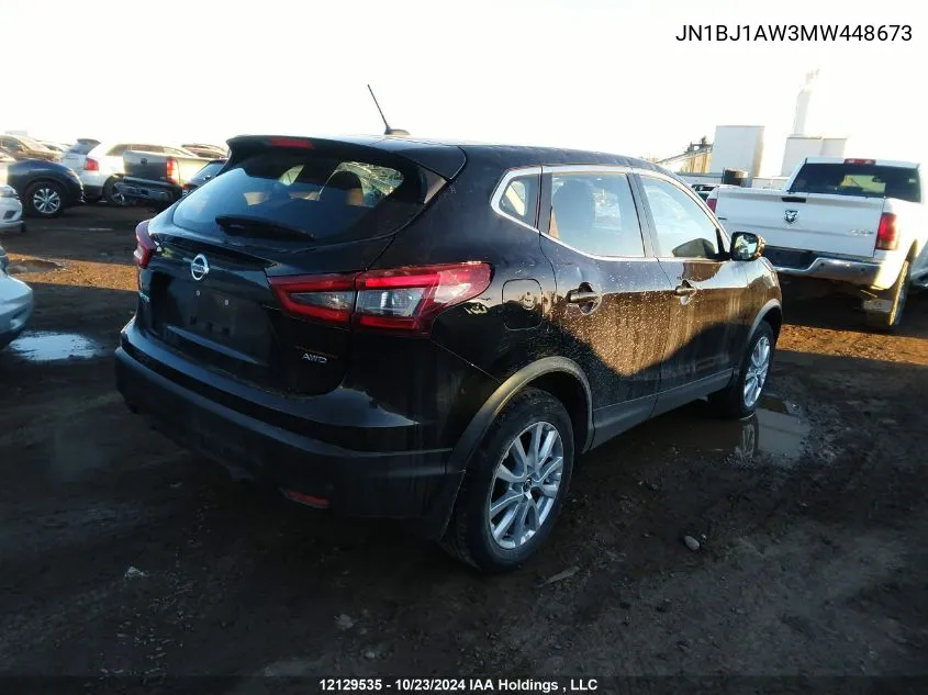 JN1BJ1AW3MW448673 2021 Nissan Qashqai