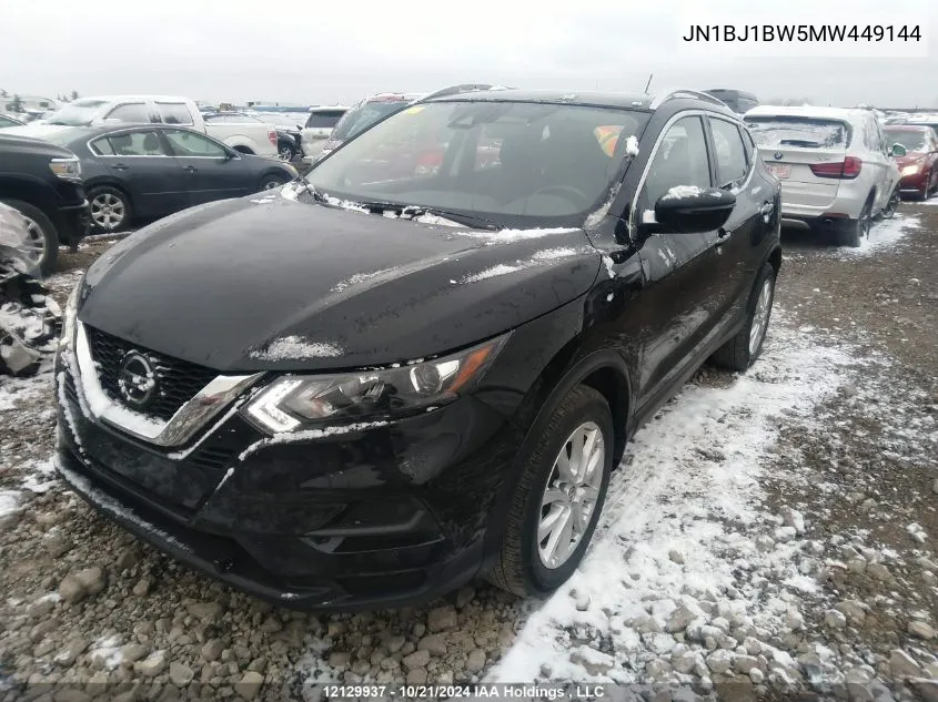 2021 Nissan Qashqai VIN: JN1BJ1BW5MW449144 Lot: 12129937