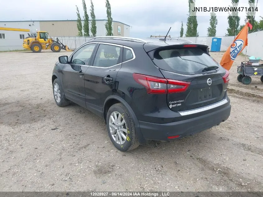 2022 Nissan Qashqai Sv VIN: JN1BJ1BW6NW471414 Lot: 12028927