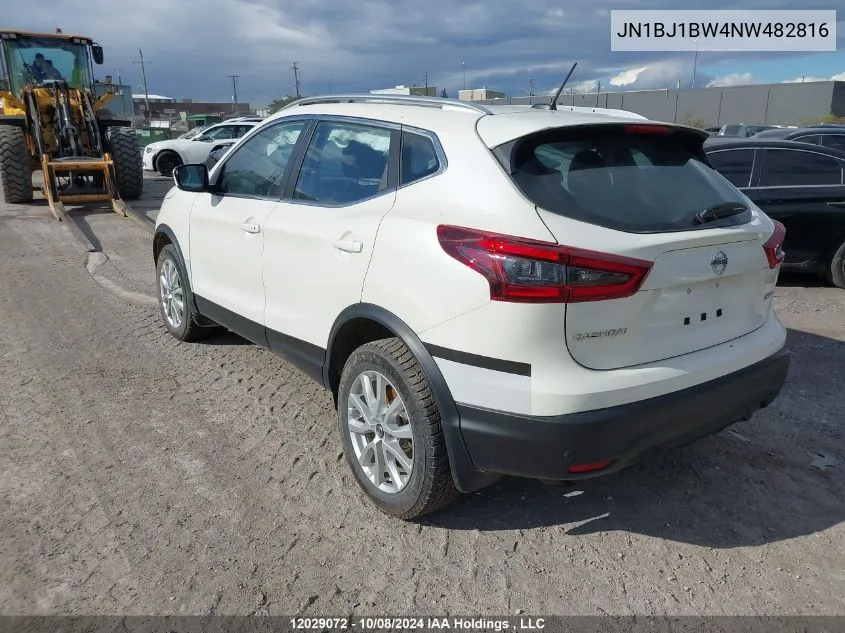 2022 Nissan Qashqai VIN: JN1BJ1BW4NW482816 Lot: 12029072