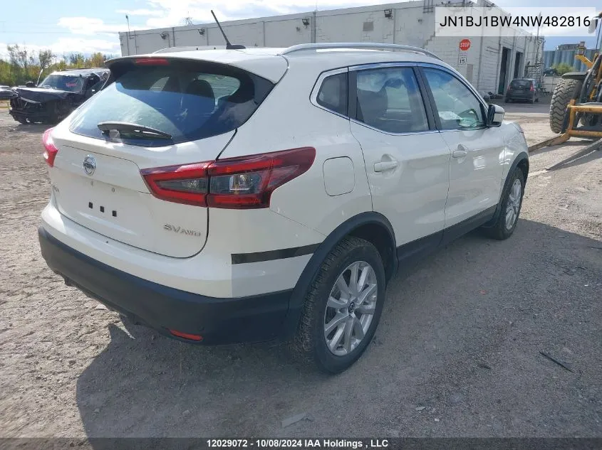 2022 Nissan Qashqai VIN: JN1BJ1BW4NW482816 Lot: 12029072