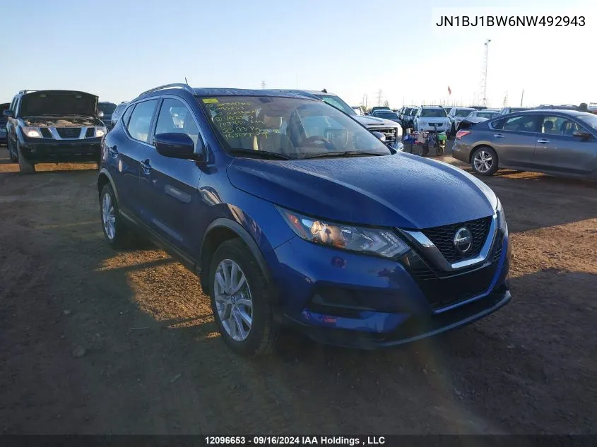 2022 Nissan Qashqai VIN: JN1BJ1BW6NW492943 Lot: 12096653