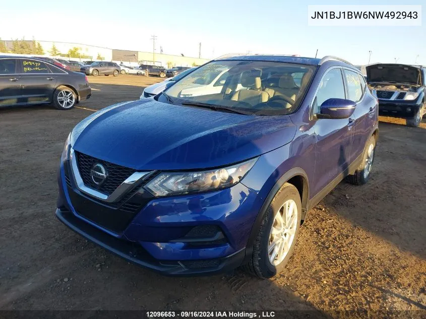 JN1BJ1BW6NW492943 2022 Nissan Qashqai