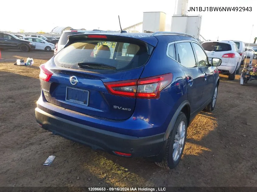 JN1BJ1BW6NW492943 2022 Nissan Qashqai