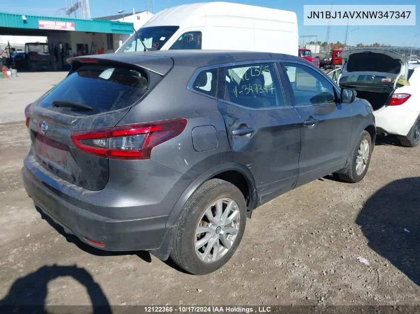 2022 Nissan Qashqai VIN: JN1BJ1AVXNW347347 Lot: 12122365