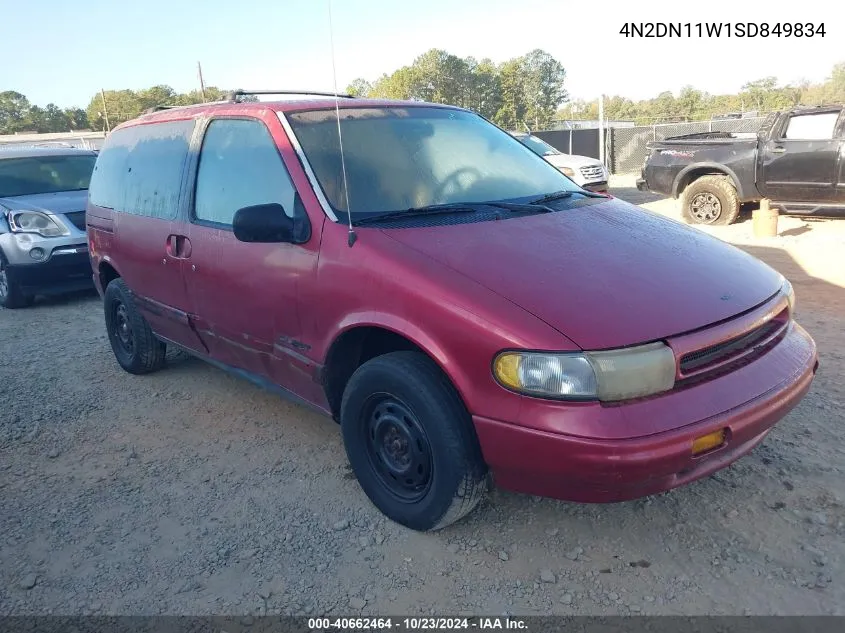 1995 Nissan Quest Xe/Gxe VIN: 4N2DN11W1SD849834 Lot: 40662464