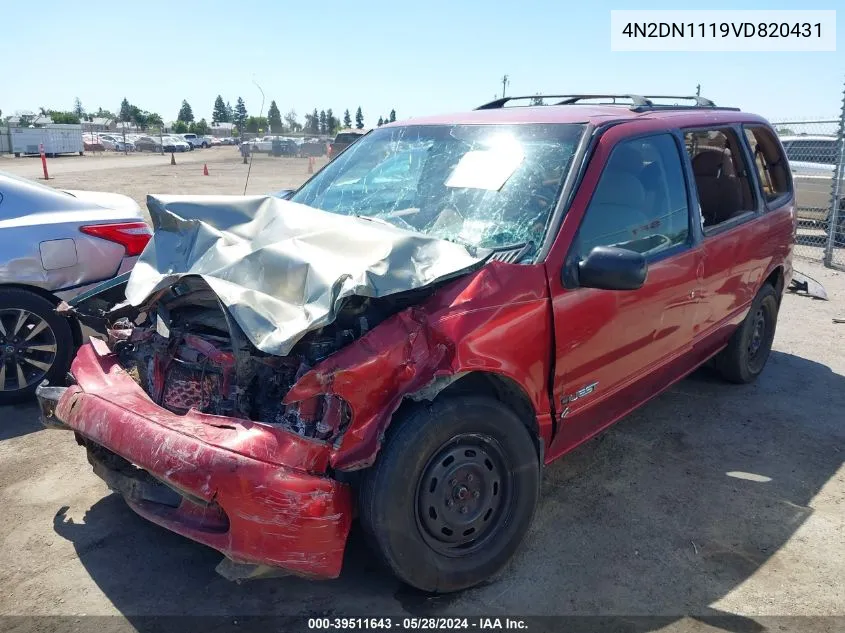 1997 Nissan Quest Gxe/Xe VIN: 4N2DN1119VD820431 Lot: 39511643