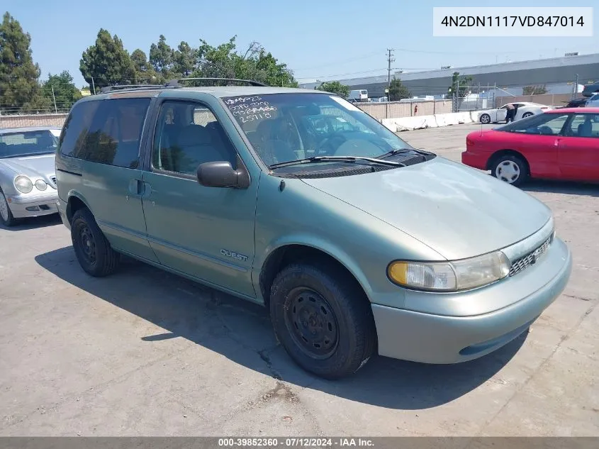 1997 Nissan Quest Gxe/Xe VIN: 4N2DN1117VD847014 Lot: 39852360