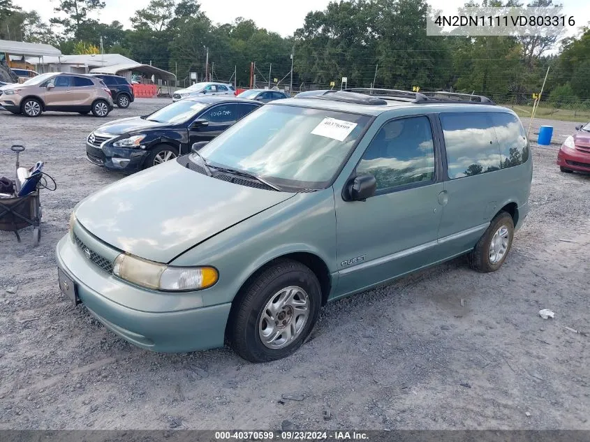 1997 Nissan Quest Gxe/Xe VIN: 4N2DN1111VD803316 Lot: 40370599