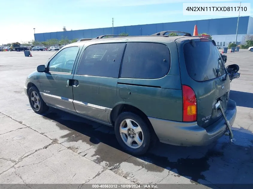 1999 Nissan Quest Gle/Gxe/Se VIN: 4N2XN11TXXD811710 Lot: 40563312