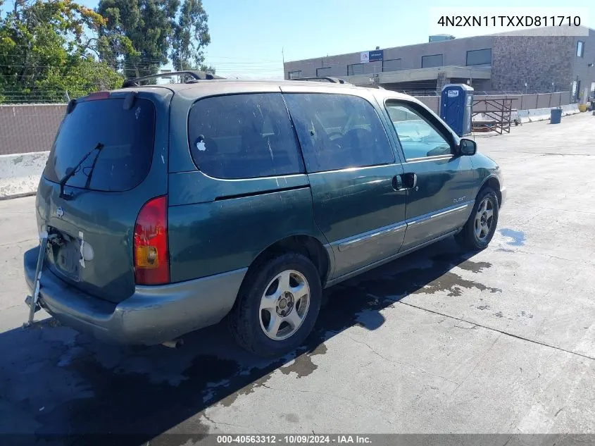 1999 Nissan Quest Gle/Gxe/Se VIN: 4N2XN11TXXD811710 Lot: 40563312