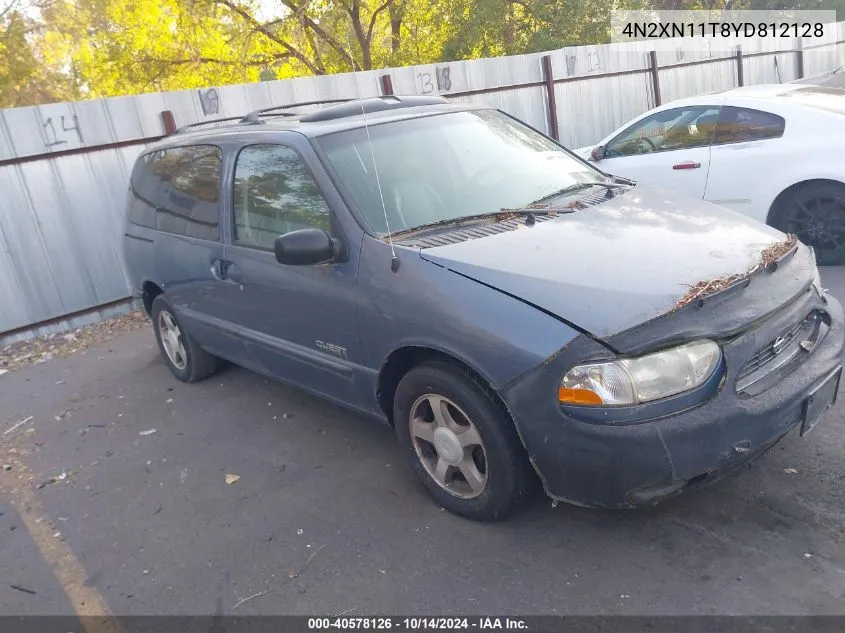 2000 Nissan Quest Se/Gle/Gxe VIN: 4N2XN11T8YD812128 Lot: 40578126